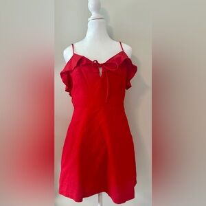 NWOT Lush ruffle mini dress